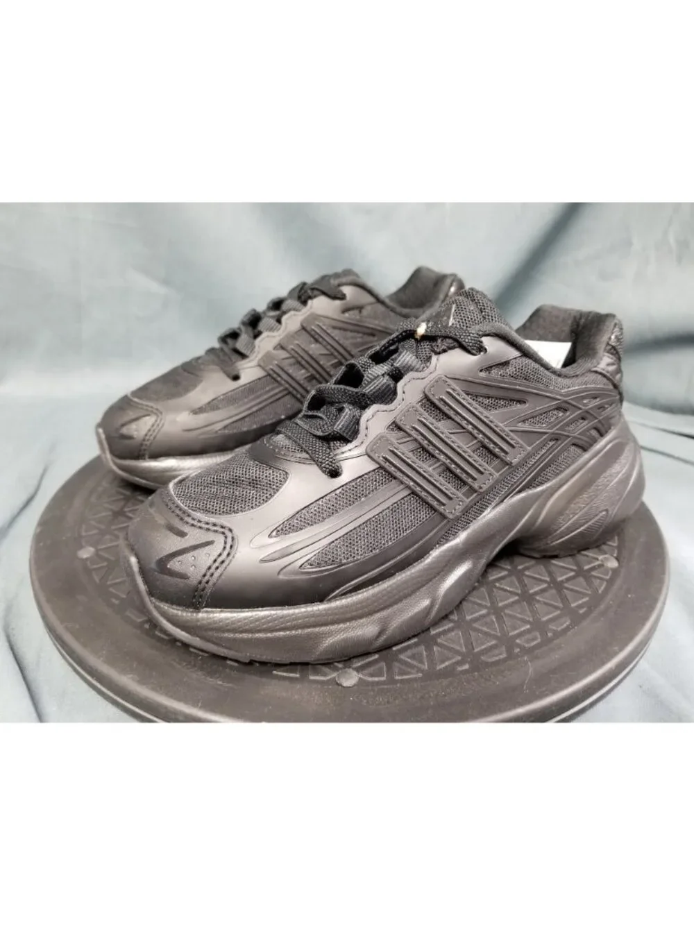 Adidas Adistar XLG 2.0 EL C (PS) Sneakers Mesh Black Kids Size 2 NEW NO BOX!